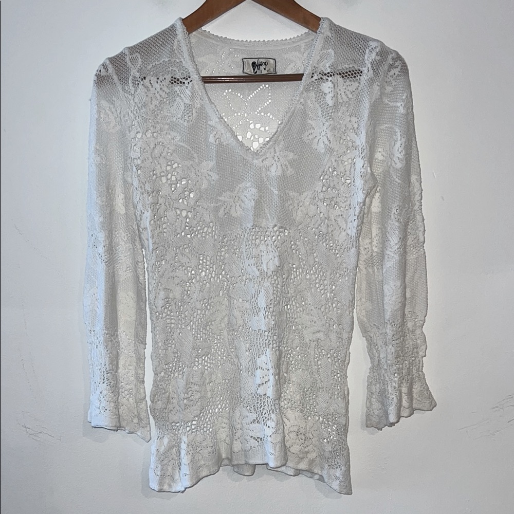 Nightcap White Lace Women's Top